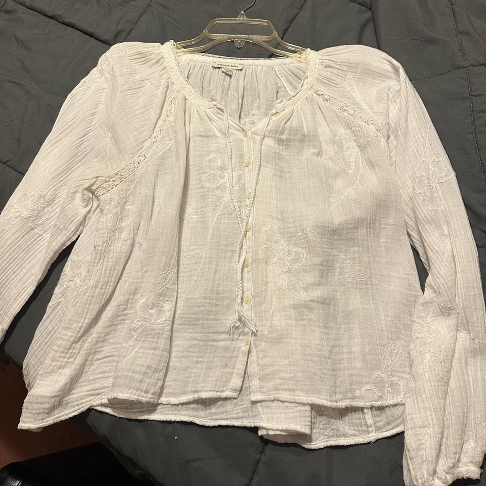 American Eagle Outfitters White Blouse